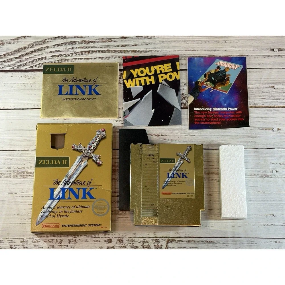 Zelda II: The Adventure of Link- Complete in Box- Tested Working- Nintendo NES